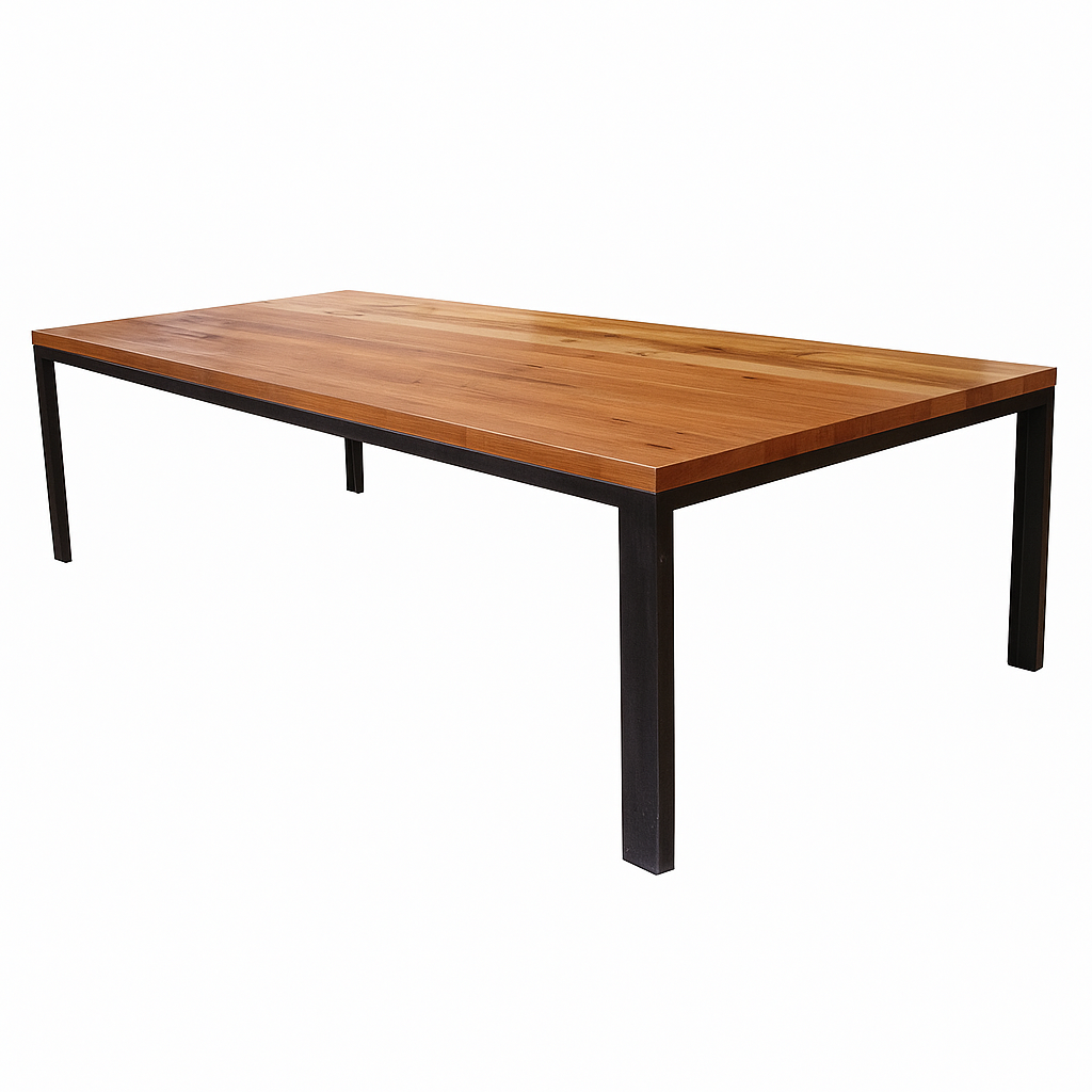 Modern Dining Table - With Metal Base and woodply Work Top